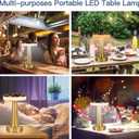 Cordless Table Lamp, Portable LED Desk Lamp, Table Sensor Control Beside Lamps, Kids Night Light with Stepless Dimming & Charging Completed Tip Light & 3 Colors Changing