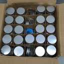 AOZITA 24 Pcs Glass Spice Jars with Labels - 4oz Empty Square Spice Bottles Containers, Condiment Pot, Shaker Lids and Airtight Metal Caps - Silicone Collapsible Funnel