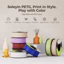 Soleyin PETG 3D Printer Filament 1.75mm, Neatly Wound Strong Toughness Filament, Smooth Glossy Finish, 1 kg Spool(2.2lbs) Dimensional Accuracy +/- 0.02mm, Fit Most FDM Printers(Milk Tea Brown)