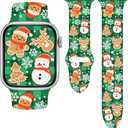 3 x Holidays Watch Band for Women Men (Compatible with Apple Watch 40mm-49mm) (Replacement Strap for iWatch Series Ultra SE 11 10 9 8 7 6 5 4 3) (Christmas-Checkered)