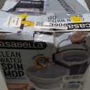 Casabella Clean Water Microfiber Spin Mop with 2-Bucket System, Antibacterial Spin Mop and Mopping Bucket Set, Blue/White