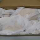 gihubafuil Women's Sandals Peep Toe Slides Chunky Heel Mules Single Band Comfort Slip-on Shoes with Metal Chain for Spring Summer (7, Nude)