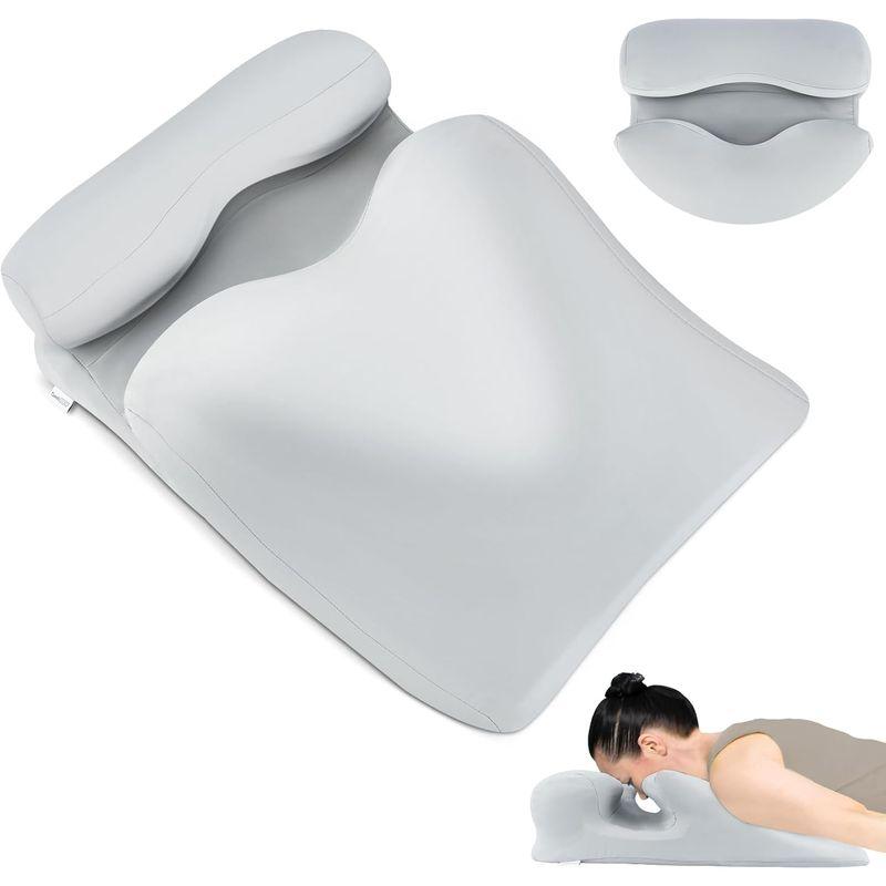 Comfitech Eye Face Down Massage Prone Pillow with Larger Airflow Gap for Sleeping, Bed Stomach Sleepers with Memory Foam and Removable Cover