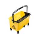 Rubbermaid Commercial Products HYGEN Microfiber Mop Bucket with Press Wringer, 26", Yellow, for Janitorial/Professional Cleaners and Heavy-Duty Industrial Mopping/Wringing/Cleaning