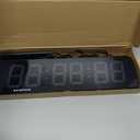 15.2" Large Digital Wall Clock with Seconds, App & Remote Control, Customizable RGB Colors, Alarms, Stopwatch, Countdown, Timer Clock for Home Gym Living Room Office Garage Decor