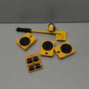 Vivicreate Furniture Lifter Mover Tool Set with Wheels Heavy Duty Moving Dolly Kit for Sofa Bed Cabinet Washing Machine Appliance Sliders Rollers Easy Moving Tool llantas para Mover muebles (Yellow)