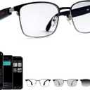 Smart Bluetooth Glasses with AI Translation, 164 Languages Translator, with Speaker,Photochromic Lenses, TR90 Frame, 5H Battery Life, Open-Ear Audio for Men & Women, Driving,Travel&Work