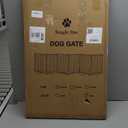Snagle Paw Full Metal Freestanding Dog Gate,Indoor Pet Gate with Floor Protect Support Feet, 40x32Inches Foldable Dog Fence for Stairs, Hallways and Doorways (32'' H 2 Panel, Black