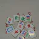 Thyle 12 Pcs Christmas Ornaments Mahjong for Christmas Tree Mahjong Gifts 6 Styles Acrylic Xmas Decoration Party Supplies Door Window Wall Decor