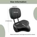 THALOUS Oversized Bike Seat Backrest Comfort Memory Foam Universal