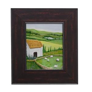 CANFRAVAS DIY Wood Plein Air Frame for Canvas 16x20, 3.1" Wide Antique Canvas Floater Frames, Vintage Canvas Floating Frame, Ornate Picture Frames (16"x20", Black Walnut)