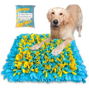Snuffle Mat for Large Dogs, Slow Feeder Foraging Dog Toy for Stress Relief & Smell Training, Interactive Enrichment to Keep Dogs Busy, for Puppy/Medium/Large Breed, 24x20 Inches