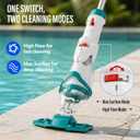 Starrybot 2026 Upgraded Cordless Pool Vacuum for Above Ground Pools, Dual Modes High-Flow/Strong-Suction, 19 GPM, 90 Mins Runtime, Handheld Pool Cleaner with Telescopic Pole, 3 Filter Bags