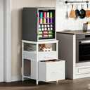 Herture Mini Fridge Stand, Small Refrigerator Stand with 3 Storage, 18.11" L* 18.11" W