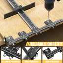 Extended Cabinet Hardware Jig Kit, 32-inch & 16-inch Detachable MAX Cabinet Handle Jig with Auto Center Punch, Aluminium Alloy Cabinet Handle Template Drill Guide, Drawer Pull Jig for Handle Knob Pull