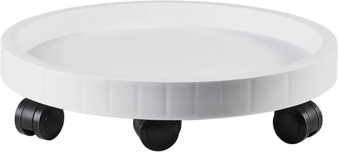 20.5 Inch Planter Caddies Rolling Saucer Caddy with Wheels, Heavy Duty Wheeled Stand for Potted Plant, Round Coaster Roller Base Tray with Casters, Flower Pot Dolly Holder for Indoor Outdoor