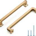 HOME EDIT 20 Pack 6-1/4 Inch Champagne Bronze Cabinet Handles Solid Zinc Alloy Pulls for Kitchen Cupboard & Drawer Hardware