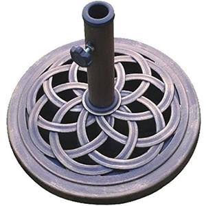 DC America UBP18181-BR 18-Inch Cast Stone Umbrella Base, Made from Rust Free Composite Materials, Bronze Powder Coated Finish