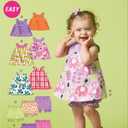 McCall Pattern Company M6912 Infants Reversible Top Dresses Bloomers and Pants, Size YA5