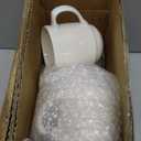 8.5 Oz Stackable Coffee Mugs Set, 4 Pack White Ceramic Coffee Cups with Handle, Dishwasher & Microwave Safe, Porcelain Mug Set for Latte, Tea, Cappuccino, Cocoa, Espresso, Milk