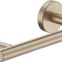 JQK Champagne Bronze Toilet Paper Holder, Double Post Pivoting Tissue Holder for Bathroom Wall Mount, 304 Stainless Steel Hold Mega Rolls, TPH150-CB