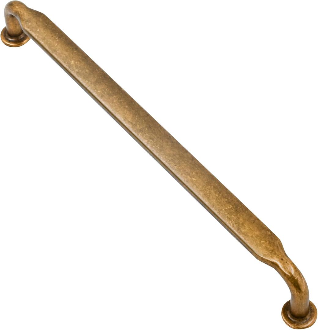 Alzassbg 10 Pack Antique Brass Cabinet Handles, 7-1/2 Inch(192mm) Hole Centers Arch Modern Cabinet Pulls Kitchen Cabinets Hardware for Cabinets and Drawers AL3503AB