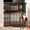 Ixaro 41" Extra Tall Dog Gate Indoor,30-62.5" Wide Heavy Duty Pet Gate for Doorways,Baby Gate with Walk Through and Auto Close, Pressure Mounted, Suitable for Stairs,Kitchen,Black