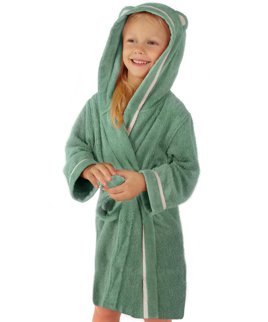 Premium Soft Toddler Bathrobe - Rayon from Bamboo Toddler Robe with Hood - Kids Boys & Girls Robe 2-3 Years
