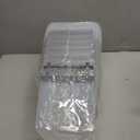 3 L Small Clear Storage Latch Box, 6 Pack Plastic Stackable Organizer Containers with Lids