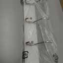 Amazon Basics Rectangular Farmhouse Wall-Mounted Coat Rack with Storage Hooks, 5 Hooks, White