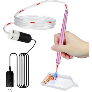 Electric Vacuum Diamond Art Painting Pen with Adjustable Suction, Diamond Art Kits for Adults, Epainter Diamond Painting Pen Without Wax, Diamond Art Accessories Tool with Storage Trays(Pink)