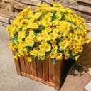 Daisy Artificial Flowers for Outdoors Decoration, 6 Bundles Fake Plants Flowers Bouquet Faux Flowers for Outdoor Planter Look Real UV Resistant Silk Flowers for Outside Front Door Porch Patio, Yellow
