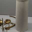 24" Boho Chandelier, Tapered Fabric Drum and Antique Gold Accents Paint Finish Shade Pendant Lighting for Nursery Room Dining Room Living Room Kitchen