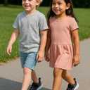 Toddler Sneakers Wide Toe Box Barefoot Shoes for Boys & Girls, Breathable Mesh, Lightweight Non-Slip Walking & Running Shoes (Gray) Size: 8