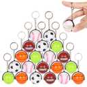 20 PCS Mini Fidget Spinners Soccer Ball Toys with Keychain, Soccer Party Favors Goodie Bag Stuffer for Kids，Rotatable Soccer Finger Stress Balls Sensory Toy Easter Classroom Prizes