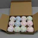 Soulchen 12 Pcs Christmas Pastel Candy Ball Ornaments for Christmas Tree Candy Macaron Shatterproof Foam Balls Hanging Decoration for Xmas Tree Crafts Indoor Wreath Gifts Party Supplies