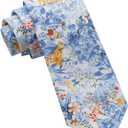 Boys Tie Floral Kids Ties Self-tied Cotton Ties for Boys, 2.36" Youth Tie for School Accessory Party Daily Graduation (XXXL)