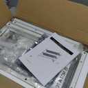 Furologee 38in Console Table with 3 Drawers, Small Sofa Table with Lights and Power Outlets, Hallway Tables with 3-Tier Shelves, White Narrow Console Table for Entryway, Living Room, Couch, Foyer