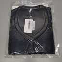 REORIA Womens Long Sleeve Shirts 2025 Fall Trendy Deep V Neck Slim Fit Basic Tops Casual Going Out Top Tee Blouse (Black, M)