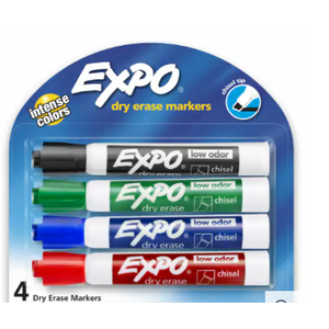 ReTrak 2-in-1 Pen & Stylus - 3 Pack (ETESSTYLUS) + 4 Dry Erase Markers
