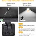 Motion Sensor Flood Light Outdoor, Plug in Motion Sensor Light with 4.9ft Cord, IP66 Waterproof Floodlights with Photocell 6000K Super Bright Security Light for Garden Patio
