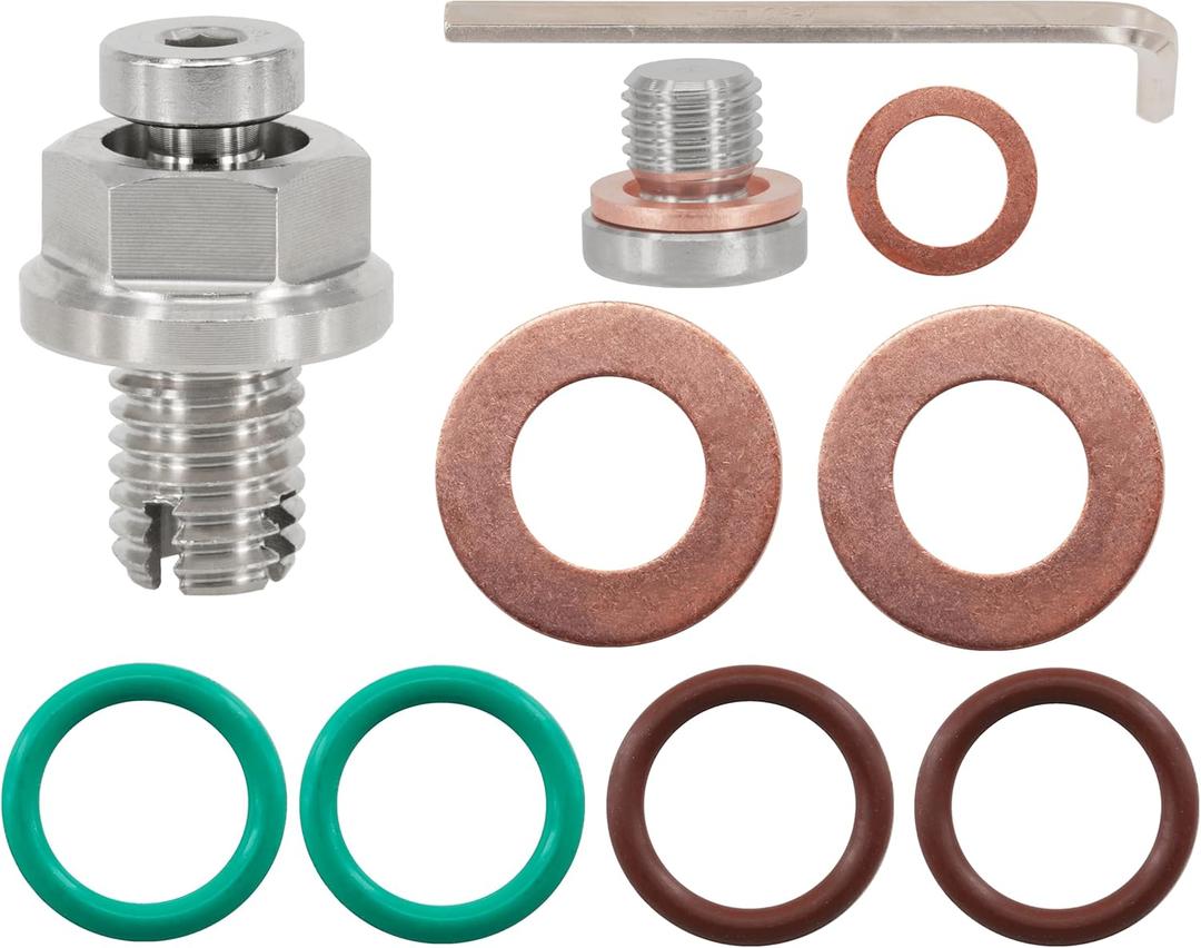 M12.1-1.75 x 15mm Oversize Piggyback Oil Drain Plug, Stainless Steel Self Tapping Oil Pan Thread Repair Kit