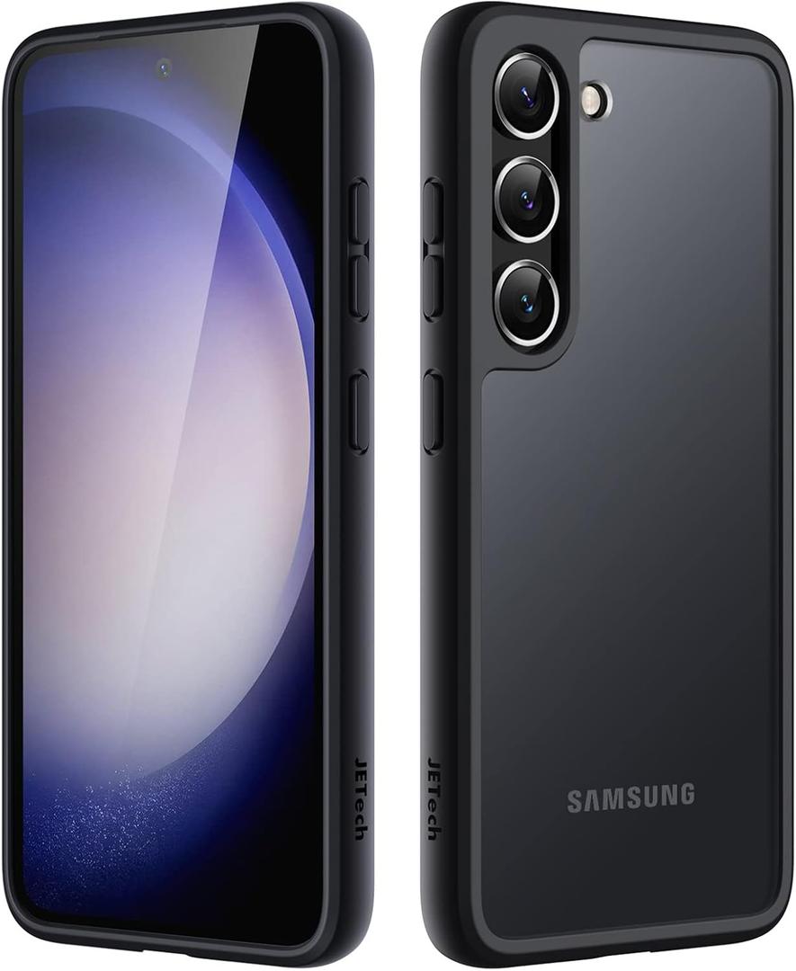 JETech Matte Case for Samsung Galaxy S23+ / S23 Plus 5G 6.6-Inch, Frosted Translucent Back Protective Slim Phone Cover, Anti-Fingerprints (Black)