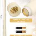 Treela 72 Pcs Flameless LED Taper Candles Battery Operated Candles Bulk 11 Inch Flickering Fake Candlesticks with Warm Light for Valentines Day Church Wedding Party Battery Not Included (Classic,Ivory)