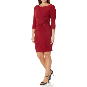 Jessica Howard Womens Mini Knit Lined Casual Long Sleeve Daytime Dress (24W)