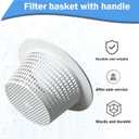 SPX1091C Replacement Above Ground Skimmer Basket for Hayward SP1091LX,SP1091WM above Ground Pool Automatic SkimmerFilter Basket with Handle (pack of 2)