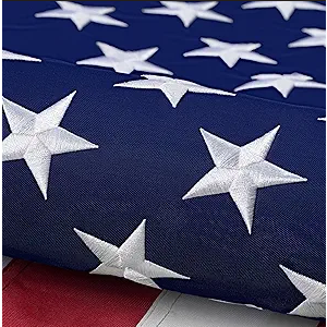 American Flag 6x10 ft: Long Lasting US Flag, Heavy Duty Nylon, Embroidered Stars, Sewn Stripes, Brass Grommets, UV Protection Perfect for Outdoors! USA Flag