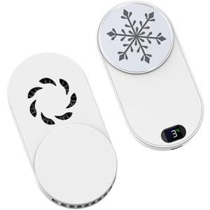 LONGFITE Phone Cooler Magnetic Ultra Thin Radiator with Semiconductor Fan Cooling Function and LED Temperature Display for Smartphone Gaming