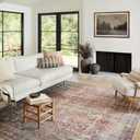 Loloi Amber Lewis Georgie Collection GER-01 Red/Navy 3'-9" x 5'-6", .19" Pile Height, Accent Rug