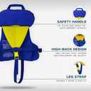 Stohlquist Child Life Jacket, US Coast Guard Approved, Type III Life Vest (30-50 lbs) for Kids and Children, Support Collar with Grab Handle, Fully Adjustable PFD for Pools, Lakes and Boating